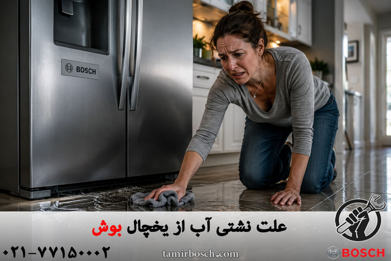 علت نشتی آب از یخچال بوش 